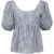 Forever New Yasmina Puff Sleeve Babydoll Blouse Gingham
