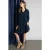 River Woods Ls Wide Dress Large Pkt Blue