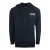 Marineblauwe hoodie met rits en Cavalli-klasse omgekeerd logo