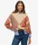 Oversized Argyle-trui met V-hals White