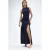 Geplooide Sandy Maxi Jurk met Splitdetail