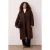 Trendyol Curve Dames Bruin Effen Lang Oversized Grote maten Jassen