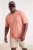 TRENDYOL MAN Heren Oranje Effen Kort Oversized Grote maten T-shirts