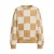 Orange Stars geruite sweater – zand