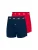 ADIDAS ORIGINALS Boxershorts ‘ Comfort Cotton Woven ‘  donkerblauw / knalrood
