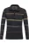 Redmond Half-Zip Sweater bruin, Gestreept