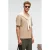 T-shirt met geribde structuur en ronde hals