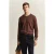 GANT Slub Cotton Linen C-neck Hazelnut Melange