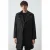 Mango Man trenchcoat met ceintuur en split – zwart
