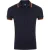 SOLS Heren Pasadena Poloshirt (Franse marine/Neon Orange)
