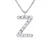 Collar ABC Diamonds 0.06 Cts letter “Z” witte goud 18k