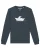 Watapparel Sweatshirt ‘ Astronaut in paper boat ‘  antraciet / zwart / wit