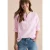 Cecil Dames blouse met 3/4 mouwen in seersucker kwaliteit in Roze