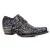 New Rock Vintage paarse bloemen lederen gesp schoenen-7960-S8