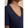 WE Fundamentals basic T-shirt met katoen donkerblauw