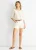 Beige Katoenen Streep Shirt Met Opgerolde Mouwen