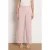 LOLALIZA wide leg regular waist broek met pied de poule print roze