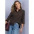 Overhemd met 3/4-mouwen en corduroy-mix