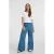 Anytime denim wide leg broek blauw