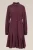 WE Fashion – Dames jurk met strikceintuur – Regular fit – Aubergine – Viscose –