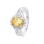 Sapphire Orange Ring Crystal en Zirkoniumoxides Zilver 925 Verstelbaar – Diana
