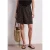 Knielange rok met elastische tailleband