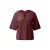 Gestructureerde blouse in gemengde viscose met plooien en smocks ronde hals ruime pasvorm granaat vrouw s.Oliver