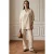 V-hals Blouse & Wijde Pantalon Muslin Twee-delig Set