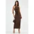Maxi-jurk met Drapeelement