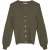 EsQualo Cardigan Basic V-neck Leaf Green
