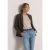Eenvoudige blazer met reverskraag en patroon