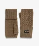 Cable Luxe Handwarmer Handschoenen Khaki