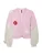 PIECES Gebreid vest ‘PCJENNER’  pastelgroen / rosa / donkerrood