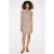 Mango geruite korte zomerjurk – beige