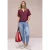 Street One Dames Blouse met gespleten hals en omslag in Rood