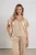 Nukus Taylor Top Shiny Nks01131 T-shirt Korte Mouw 9 Sand