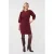 Esqualo midi jurk met wol – donkerrood