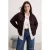 Trendyol Curve Dames Bruin Effen Lang Oversized Grote maten Blazers