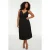 Trendyol Curve Dames Zwart Effen Midi Mouwloos Casual A-lijn Grote maten Jurk