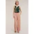 Motivi Satin Palazzo Trousers With Side Piping Pink