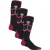 Heat Holders – 3 paar Ultra Lite skisokken voor heren – Zwarte Fairisle