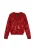 faina Gebreid vest  turquoise / rood