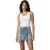 Off-White Dames/Dames Cargo Denim Minirok (Vintage Blauw)