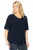 YOEK T-shirt van travelstof DOLCE donkerblauw
