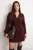 Trendyol Curve Dames Bruin Effen Kort / Mini Lang Casual A-lijn Grote maten Jurk