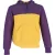 Sacai Colorblock Hooded Sweatshirt in paars en geel katoen