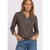 Shirt met 3/4-mouwen, split in de hals en print