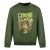 Cavalli Class Leoplardprint Logo Olijfgroene Trui