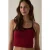 Gedrukte Gebreide Gevoerde Crop Tube Top