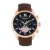 Heritor automatisch Arthur semi-skelet lederen band horloge met dag/datum